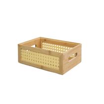 Caixa Organizadora Empilhável de Bambu E Palhinha 24cm - Oikos Caixa Organizadora Empilhável de Bambu E Palhinha 24cm - Oikos