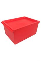 Caixa Organizadora empilhável pequena tab Vermelha 27x13x19