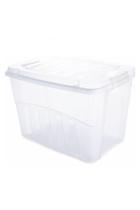 Caixa Organizadora Gran Box com tampa em Plástico Transparente 19L - Plasutil