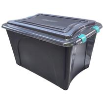 Caixa Organizadora Grande 50L Cinza - Plasvale Caixa Organizadora Grande 50L Cinza - Plasvale