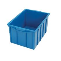Caixa Organizadora Grande 70 Litros Com Tampa Azul - Bolivar Plásticos