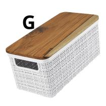 Caixa Organizadora Grande Decorativa Prática Tampa Madeira Caixa Organizadora Grande Decorativa Prática Tampa Madeira