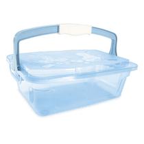 Caixa Organizadora Infantil Bebê Translúcida 10L litros Menino Menina - Adoleta Baby