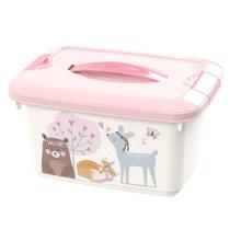 Caixa Organizadora Infantil Com Alça Decorada 5,2 L Menina Plasútil