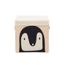 Caixa Organizadora Infantil Com Tampa - Pinguim