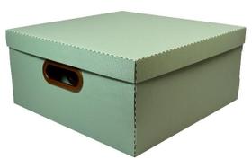 Caixa organizadora linho protea verde larg. x compr. alt. 35x35x16cm grande - Dello
