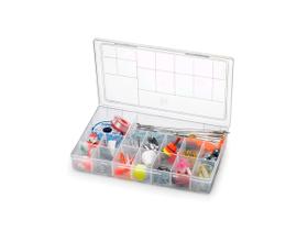 Caixa Organizadora Maleta Guarda Tralha Grande Com 16 Divisórias Para Artesanato Parafusos Bijuterias