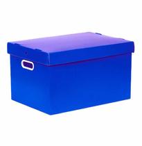 Caixa Organizadora Media Prontobox Lisa Azul 7011 Polycart - Un