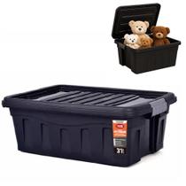 Caixa Organizadora Mudanca Rodinhas 31 Litros Maleta Grande Carrinho Container Empilhavel Multiuso Porta Alimentos Brinq