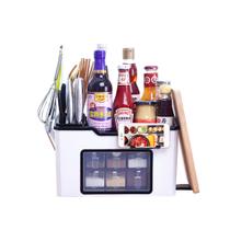 Caixa Organizadora Multifuncional De Temperos e Utensílios de Cozinha Plástico Com 15 Peças