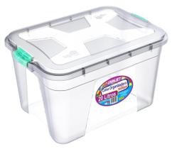 Caixa organizadora multiuso 20 lt uninjet transparente