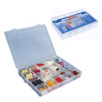 Caixa Organizadora Multiuso 25 Divisórias Fixas Estojo Transparente Caixa Organizadora Multiuso 25 Divisórias Fixas Estojo Transparente