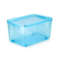 Caixa Organizadora Multiuso 60 L Cod.977 Agraplast com Tampa e Rodinhas Transparente