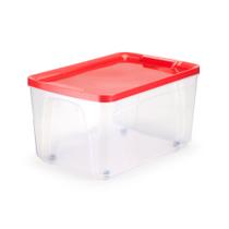 Caixa Organizadora Multiuso 60 L Cod.977 Agraplast com Tampa e Rodinhas Transparente