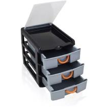 Caixa Organizadora Multiuso Com Mini Gaveteiros 3 Gavetas - Arqplast