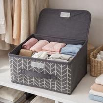 Caixa Organizadora Multiuso Com Tampa 26x20x16 Roupas Calcinha Gaveta Armário Quarto Casa