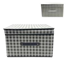 Caixa Organizadora Multiuso Com Tampa Tecido Dobrável Grande Caixa Organizadora Multiuso Com Tampa Tecido Dobrável Grande