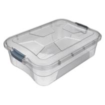 Caixa Organizadora Multiuso Com Tampa Trava De Proteção 17L