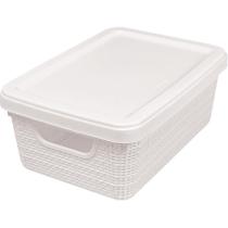 Caixa Organizadora Multiuso Decorativa 5 Litros Branco 3127 JAGUAR