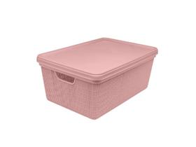 Caixa Organizadora Multiuso Decorativa Juta 15 L Rosa 3128 JAGUAR Caixa Organizadora Multiuso Decorativa Juta 15 L Rosa 3128 JAGUAR