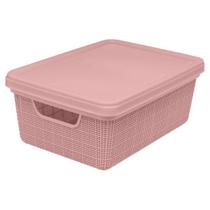 Caixa Organizadora Multiuso Decorativa Juta 5 Litros Rosa 3127 Jaguar