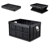 Caixa Organizadora Multiuso Dobrável Desmontável Plástico Preto 52 Litros