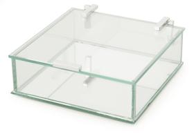 Caixa Organizadora Multiuso Espelhada De Vidro Com Tampa