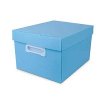 Caixa Organizadora Multiuso G Azul Pastel Polionda Polibras
