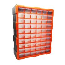 Caixa organizadora multiuso gaveteiro com 60 gavetas 120 divisorias para pequenas pecas prego