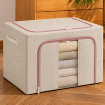 Caixa Organizadora Multiuso Grande 60x42x40cm Capacidade 100L Estrutura De Metal Visor Transparente Guarda Roupas Closet Cobertor Edredom Enxoval Caixa Organizadora Multiuso Grande 60x42x40cm Capacidade 100L Estrutura De Metal Visor Transparente Guarda Roupas Closet Cobertor Edredom Enxoval