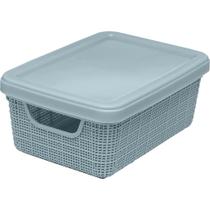 Caixa Organizadora Multiuso Juta Com Tampa 1,8 Litros - Jaguar Caixa Organizadora Multiuso Juta Com Tampa 1,8 Litros - Jaguar