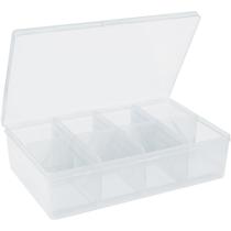 Caixa Organizadora Multiuso P13 com Divisórias Transparente - Inject Plásticos