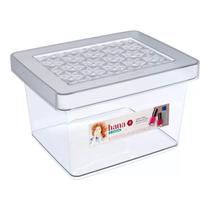 Caixa Organizadora Multiuso Pequena 2,8 litros Com Tampa Cristal Caixa Organizadora Multiuso Pequena 2,8 litros Com Tampa Cristal