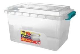 Caixa Organizadora Multiuso Plástica 19 Litros Com Tampa Caixa Organizadora Multiuso Plástica 19 Litros Com Tampa