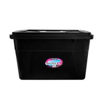 Caixa Organizadora Multiuso Plástica 30 Litros Com Tampa Preta Caixa Organizadora Multiuso Plástica 30 Litros Com Tampa Preta