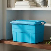 Caixa Organizadora Multiuso Plástica 70L com Tampa e trava Resistente e Espaçosa para Organização Geral Agraplast 904