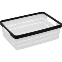 CAIXA ORGANIZADORA MULTIUSO PLÁSTICO 7x16x23cm BRANCO