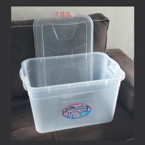 Caixa Organizadora Multiuso Transparente 56 Litros