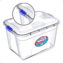 Caixa Organizadora Multiuso Transparente 56 Litros