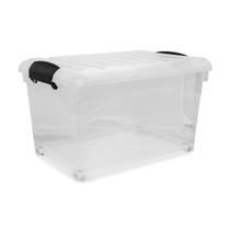 Caixa organizadora multiuso transparente 65 litros alta