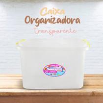 Caixa Organizadora Multiuso Transparente Cozinha Brinquedo Objetos em Geral de 20 Litros- SORTIDO