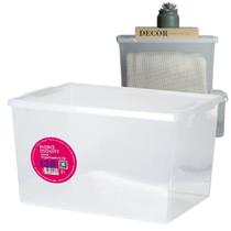 Caixa Organizadora Multiuso Up - 138 Litros Cor Transparente