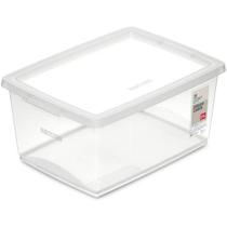 Caixa Organizadora My Closet Plástico Tampa Click 7,5L Transparente Ordene Caixa Organizadora My Closet Plástico Tampa Click 7,5L Transparente Ordene