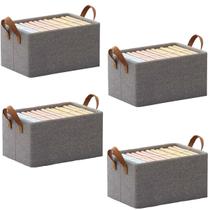Caixa organizadora organiz tecido com armação metal 47x28x20cm 04un