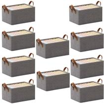 Caixa organizadora organiz tecido com armação metal 47x28x20cm 10un