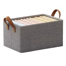 Caixa organizadora organiz tecido com armação metal 47x28x20cm