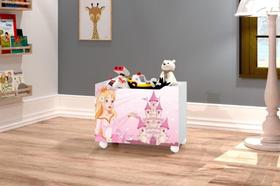 Caixa Organizadora Para Brinquedos Modelo Princesa Com Rodízios Cor Rosa Caixa Organizadora Para Brinquedos Modelo Princesa Com Rodízios Cor Rosa