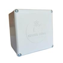 Caixa Organizadora Para Cftv Com Fonte 12v 1A Branca Caixa Organizadora Para Cftv Com Fonte 12v 1A Branca