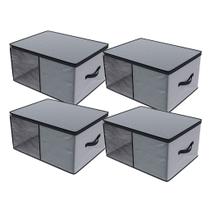 Caixa Organizadora Para Cobertores Com Visor 4 Unidades Caixa Organizadora Para Cobertores Com Visor 4 Unidades