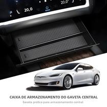 Caixa Organizadora Para Console Central Do Tesla Model S/X Com Direção À Esquerda